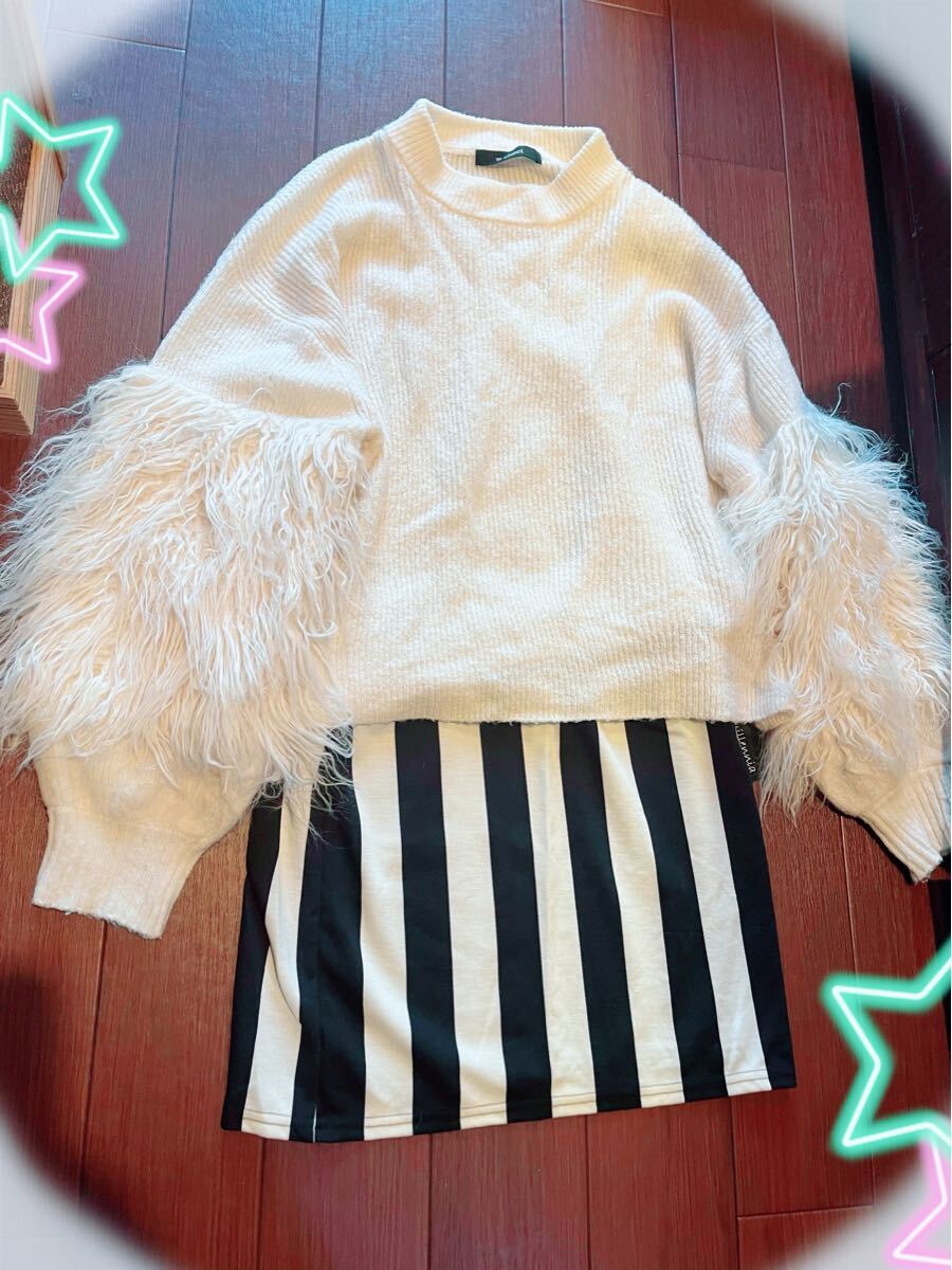 新品 millenia ストライプ スカート拍卖