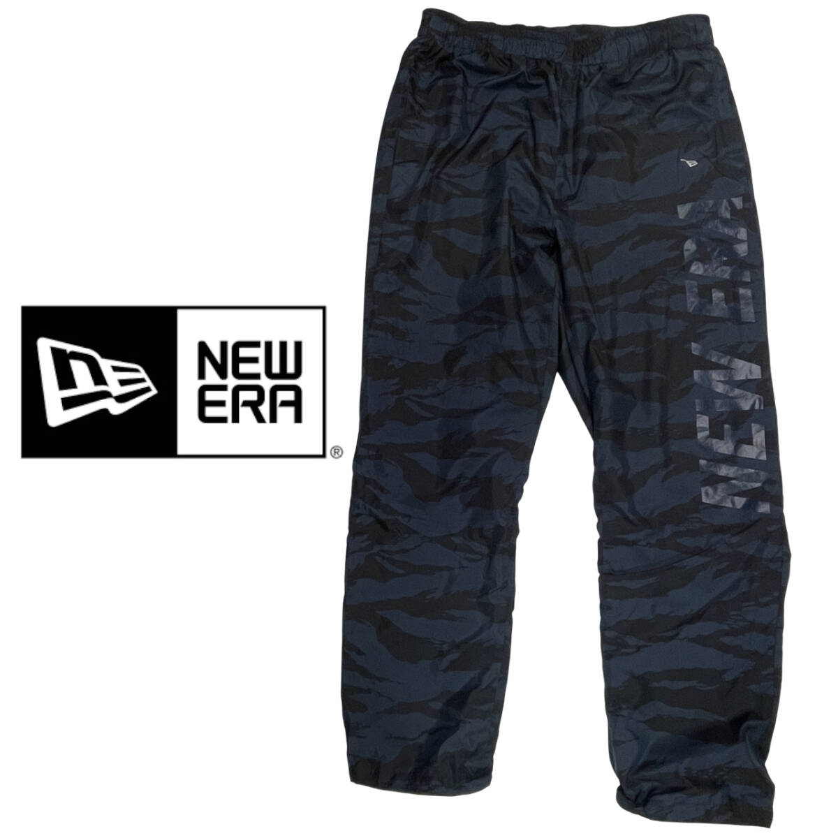 NEW ERA ナイロンパンツ サイズM (約78~94cm) ニューエラ ロゴプリント 迷彩 ジョグパンツ プリントロゴ拍卖