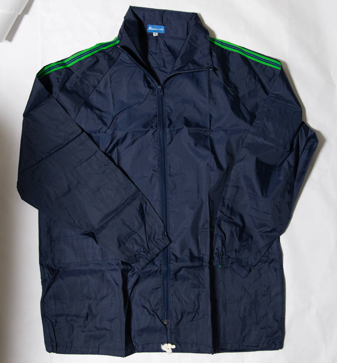 体操服★カワニシ フード付きウインドブレーカー 紺×緑 O 未使用品即決!拍卖