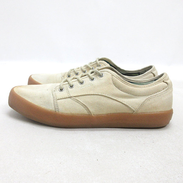 H■【27cm】グラビス/GRAVIS ローカット キャンバススニーカー/ベージュ/MENS■21 【中古】拍卖