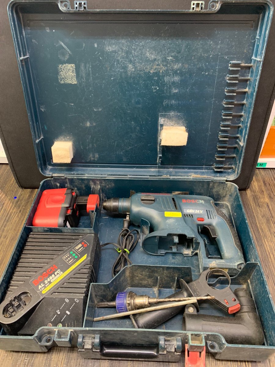 ☆ BOSCH バッテリー ハンマードリル GBH24V 中古 ☆拍卖