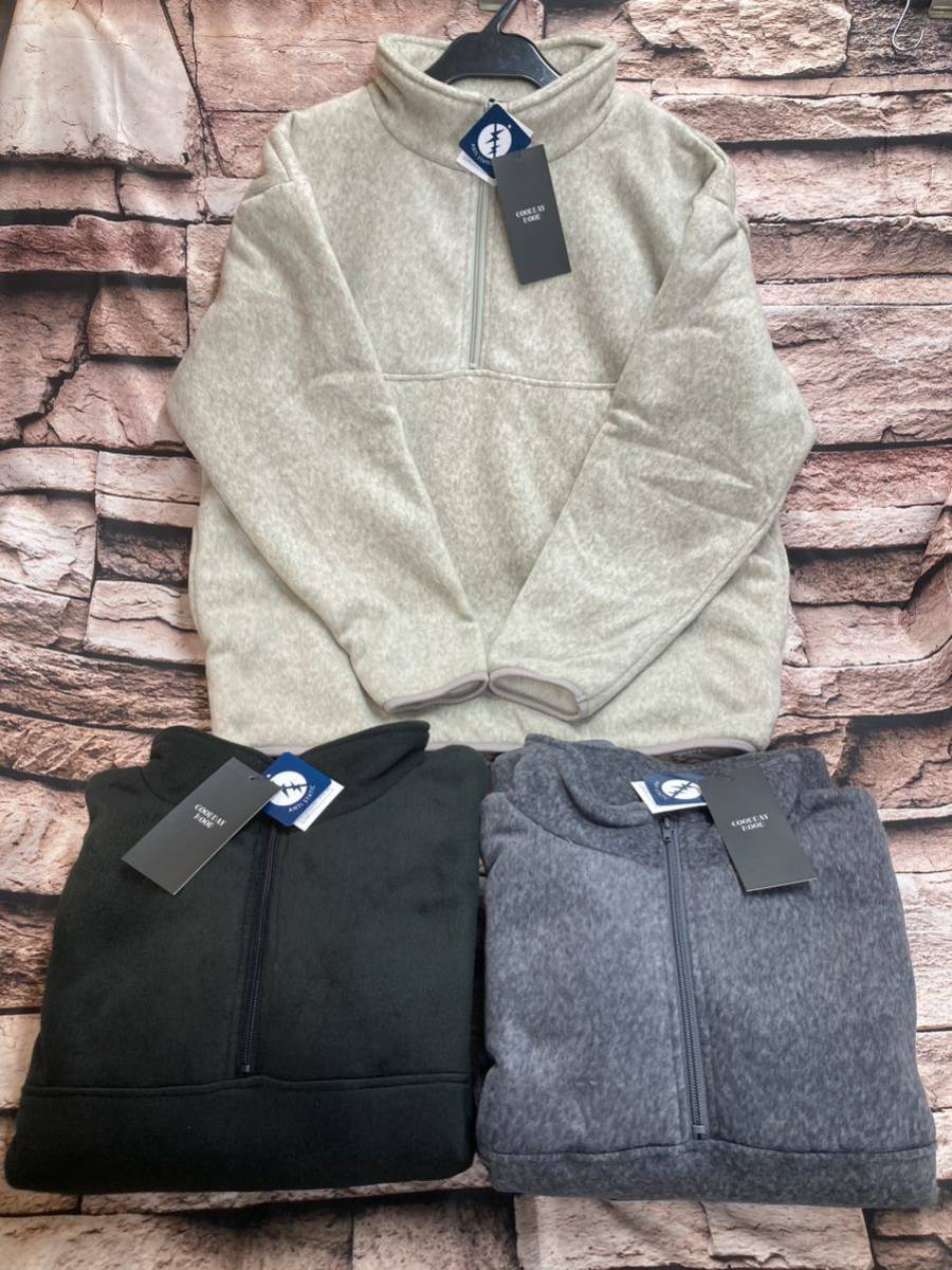 送料無料!ふわふわ柔らかで暖かい!表シャギー裏ボア ハーフジップトレーナー(画像から)1枚拍卖