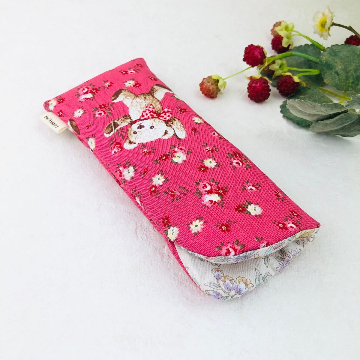 テディベアのふかふかメガネケース ハンドメイド 眼鏡ケース ふかふかメガネケース ピンク くま拍卖