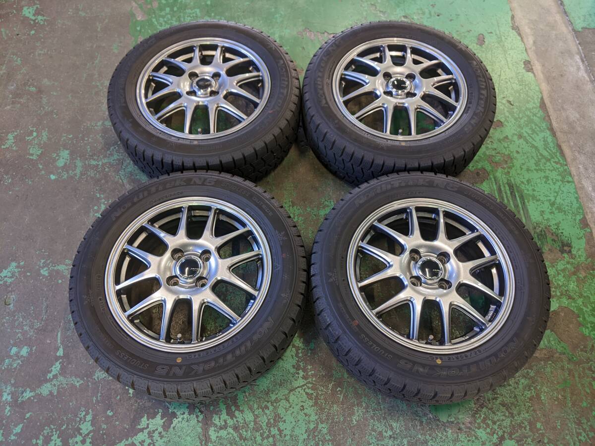 来店受け渡し歓迎♪185/60R15【15×5.5 4-100 +49サイズ】 スタッドレスセットです。拍卖
