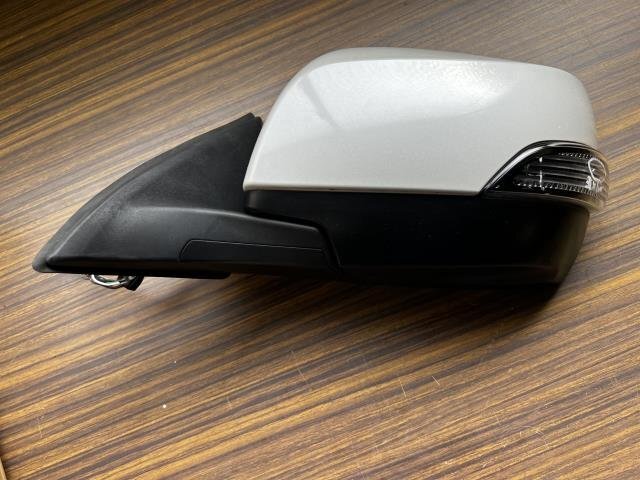 動作OK レガシィ BR9 左/助手席 ウィンカー付 ドアミラー サイドミラー 37J サテンホワイトパール ミツバ VB21 91036AJ231 9ピン 9P拍卖