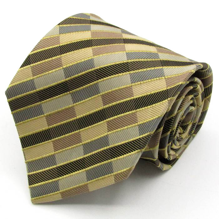 ジムトンプソン ブランド ネクタイ ストライプ柄 格子柄 シルク PO メンズ ブラウン JIM THOMPSON拍卖