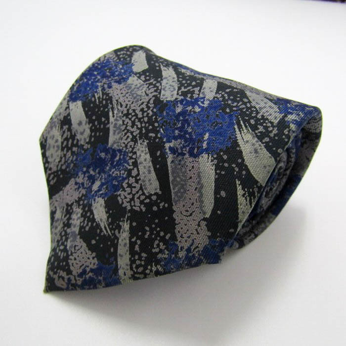 ピエールバルマン ブランド ネクタイ 総柄 パネル柄 シルク イタリア製 PO メンズ ネイビー PIERRE BALMAIN拍卖