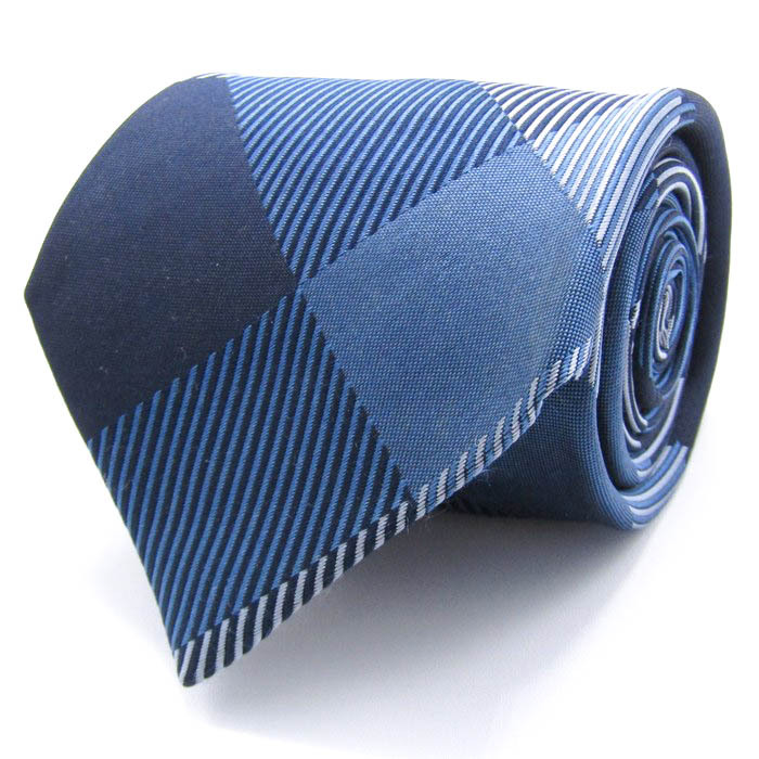 コムサデモードメン ブランド ネクタイ チェック柄 格子柄 シルク 日本製 PO メンズ ネイビー COMME CA DU MODE拍卖