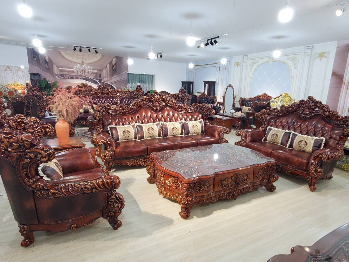 受注生産品 最低価格保証 総革 3点セットアンティーク風 ロココ調 チェスターフィールド調 猫脚1P+2Pと4Pソファー 引取大歓迎拍卖