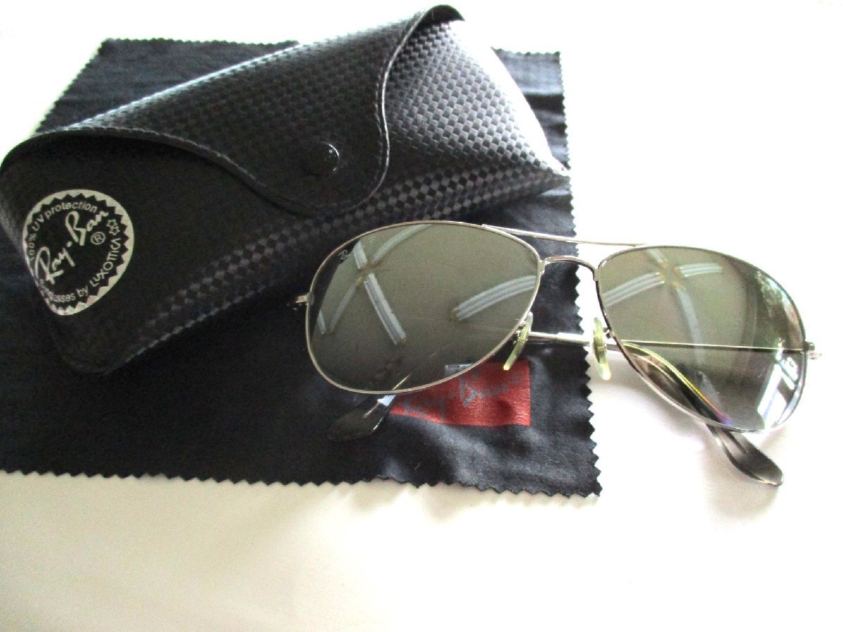 ★とちぎ屋!【RayBan】レイバン アビエーター サングラス アイウェア ブラックミラー系!優雅な逸品★拍卖
