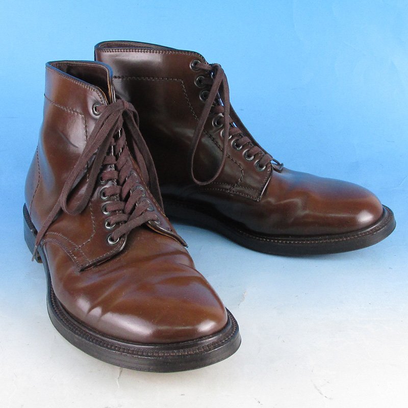 LFF16439 ALDEN×BEAMS オールデン×ビームス シガー コードバン プレーントゥ ブーツ #45064 7 1/2 E拍卖