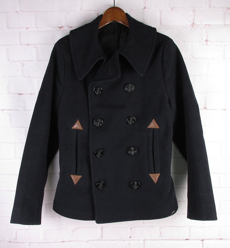 LFJ25699 DENIM DOCTOR デニムドクター 再構築 リメイク 10ボタン ピーコート Pコート ネイビー系拍卖