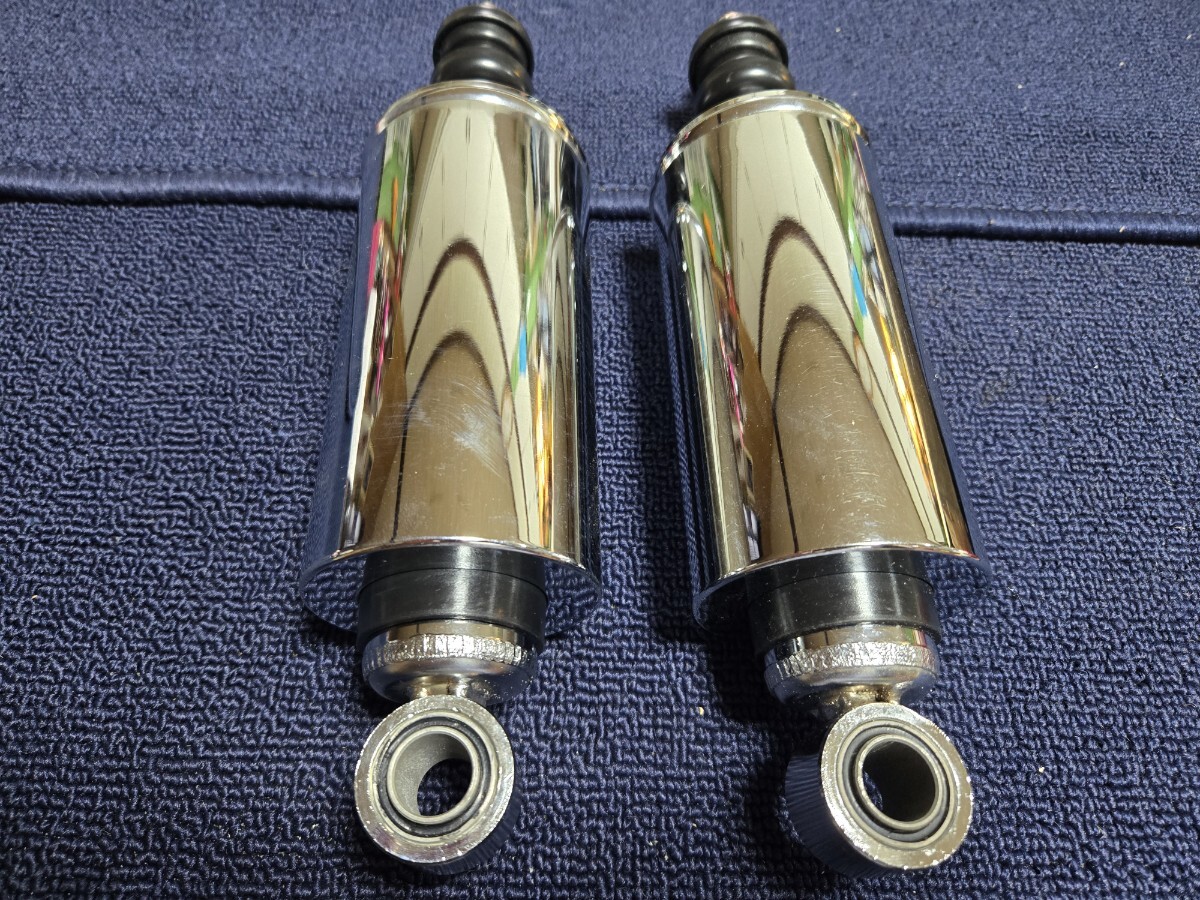 ■新品/即決送料無料■ハーレーダビッドソンTwinCamソフテイル クロームメッキ リアサスペンション/ショック ツインカムTC88.96.103.110等拍卖