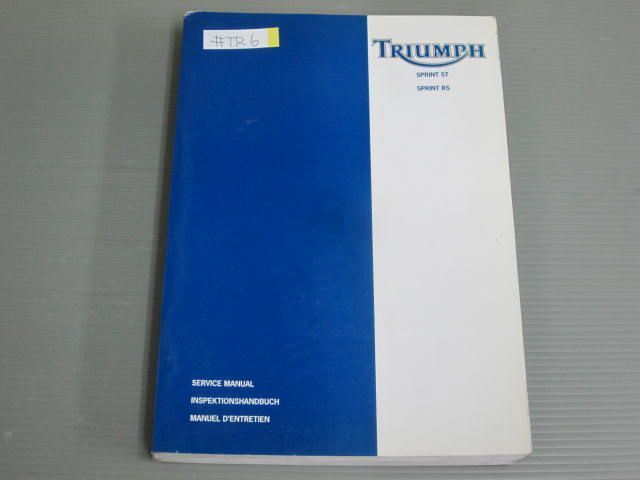 TRIUMPH トライアンフ Sprint スプリント ST RS Motorcycle Service Manual サービスマニュアル 1999 配線図有 英語版 #J拍卖