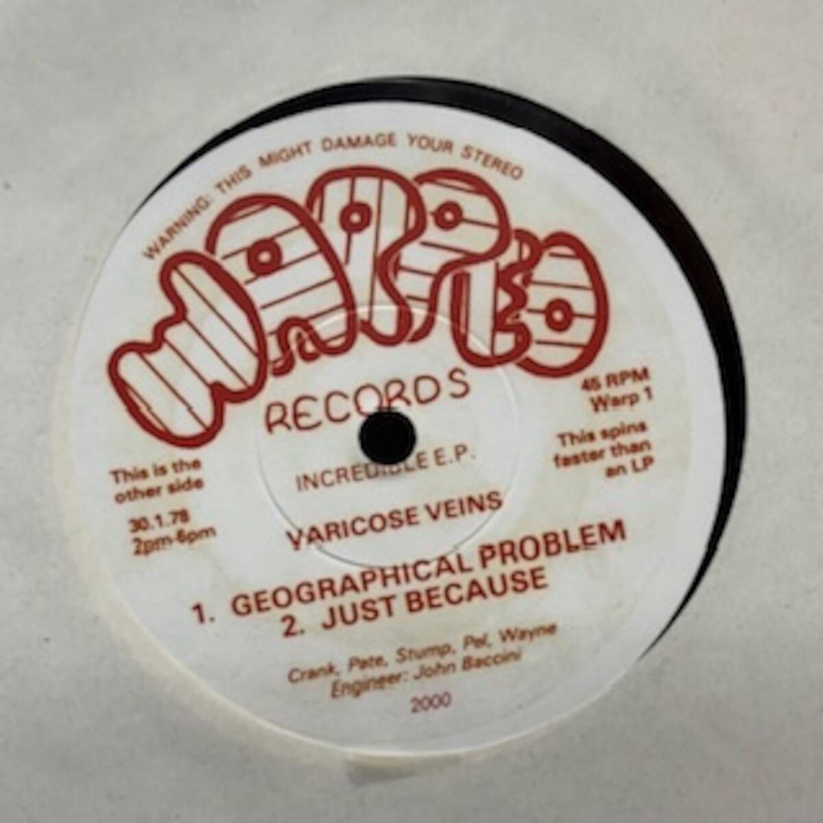 ★Varicose Veins - Incredible E.P.(7インチ) パンク拍卖