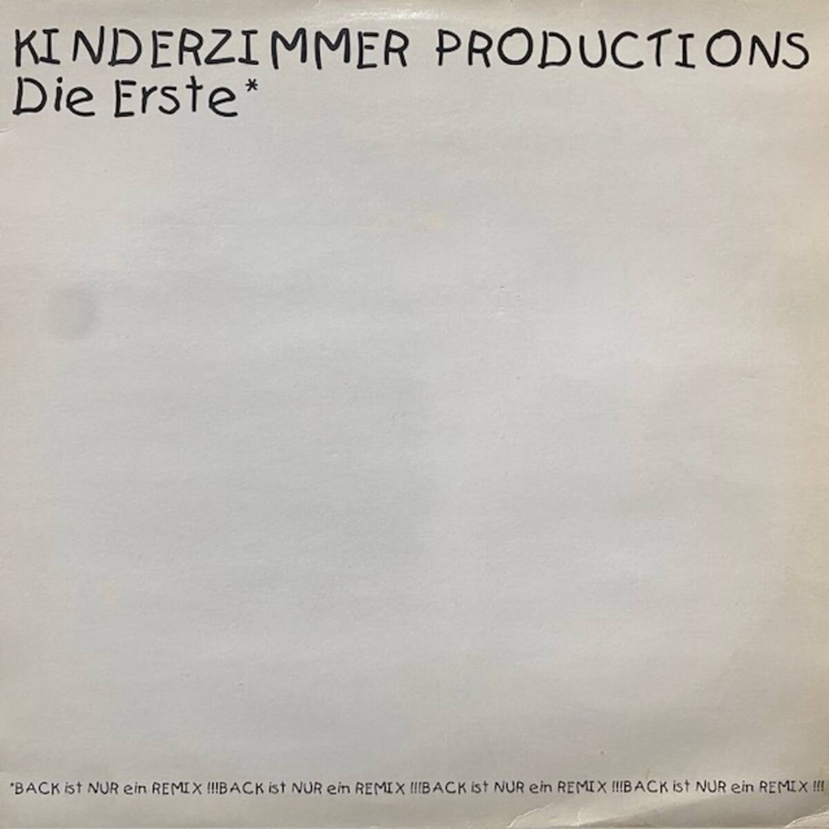 ★★値下出品★ Kinderzimmer Productions - Die Erste(★盤面ほぼ良品!)   ★元値4800円★拍卖