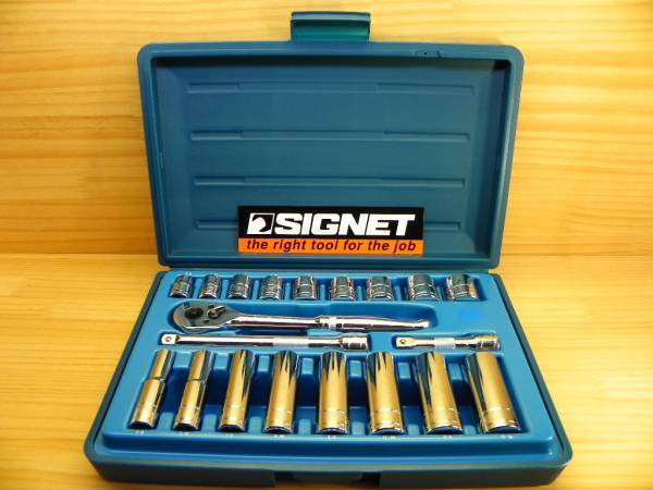 シグネット 3/8(9.5)sq インチ ソケットレンチ セット 20点 SIGNET12620 アメ車ハーレー拍卖