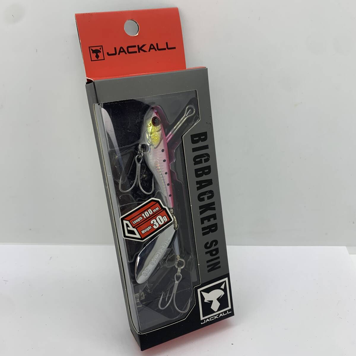 I-86963 ジャッカル JACKALL ビッグバッカー スピン 30g ピンクバック/スリムボーダーホロ拍卖