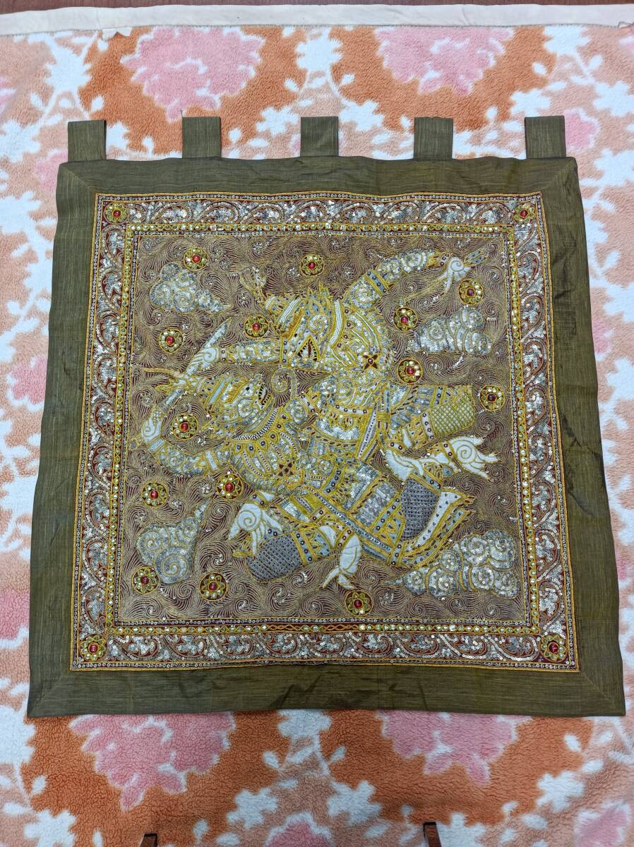 ■1円スタート!! 輸入 布製立体壁掛け飾 サイズ約960mm 【発送 ヤマト運輸 120サイズ】■拍卖