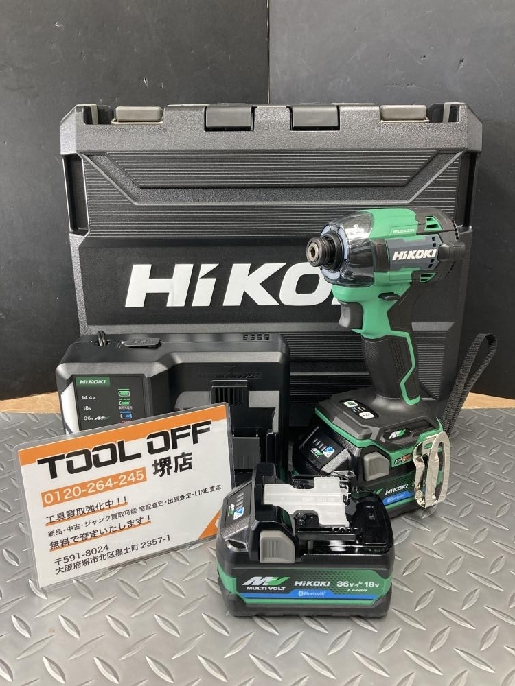 011◎未使用品・即決価格◎HiKOKI ハイコーキ 36Vコードレスインパクトドライバ WH36DD(2XHLSZ) アグレッシブグリン拍卖