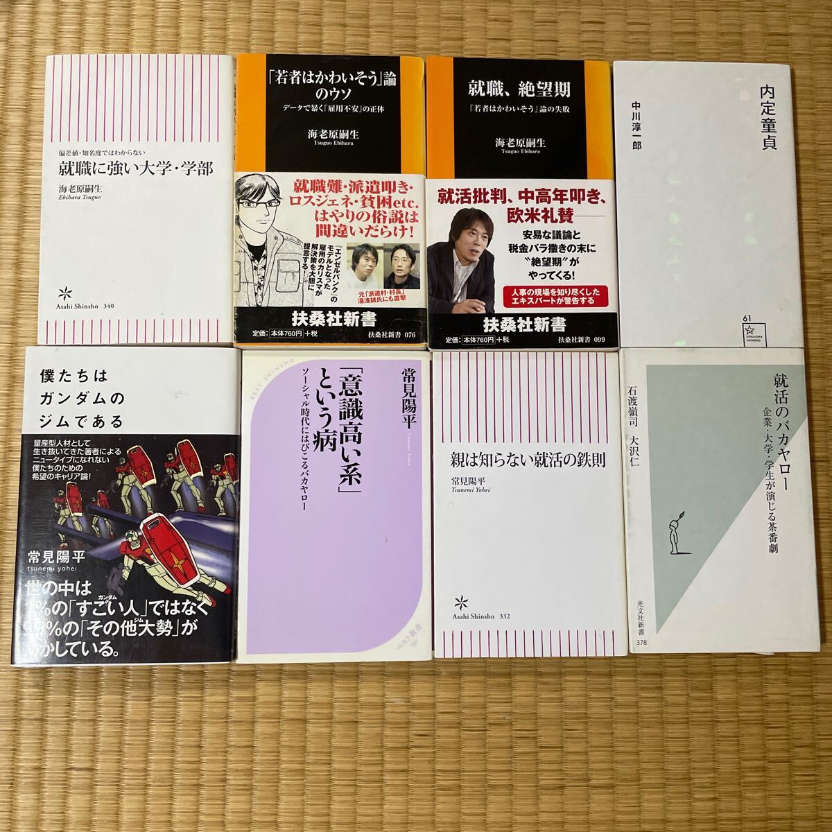 就活 若者 内定 新書6冊 海老原嗣生 常見陽平 中川淳一郎 石渡嶺司 大沢仁 500拍卖