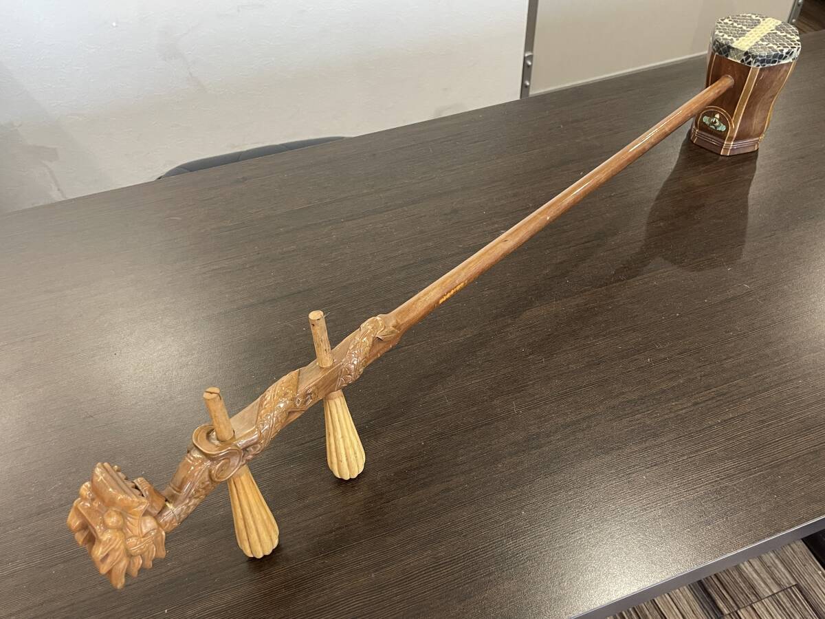 ★【中国 二弦楽器 民族楽器】龍頭 竜頭 二胡★詳細不明拍卖