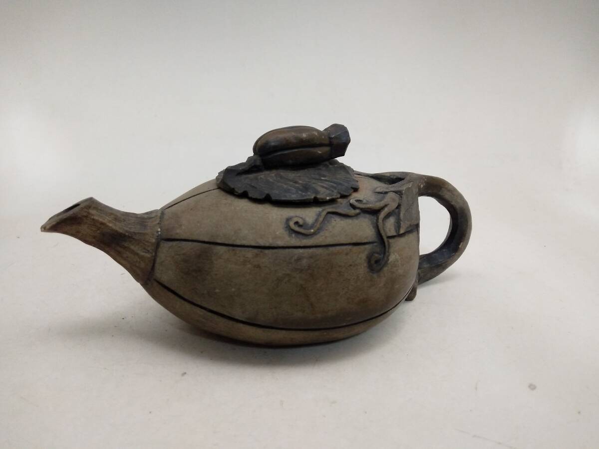 1220-0005 中古★中国彫刻工芸 急須 水差オブジェ 工芸品拍卖