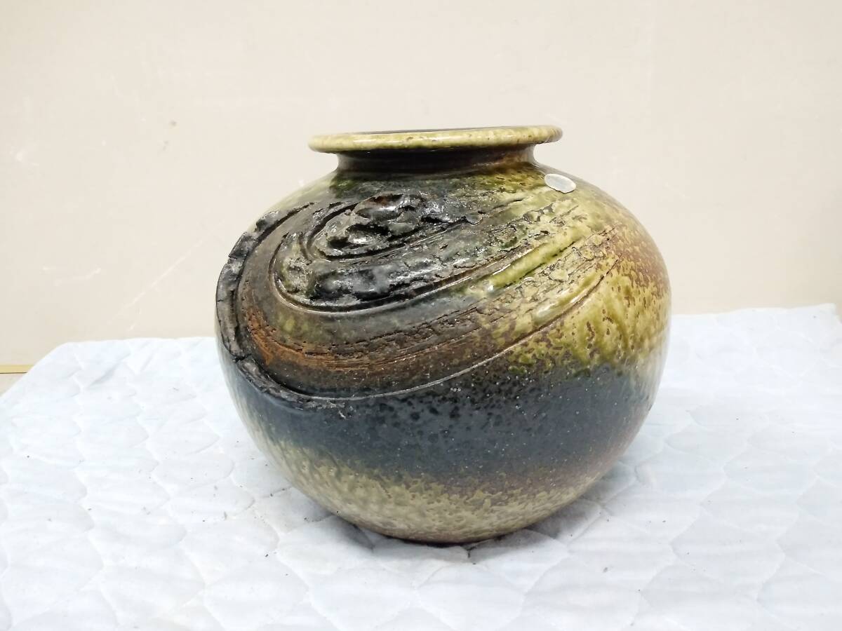 0711-0015 中古★時代 信楽壺/日本美術 信楽焼 壷 骨董品 時代品 美術品 古美術品拍卖
