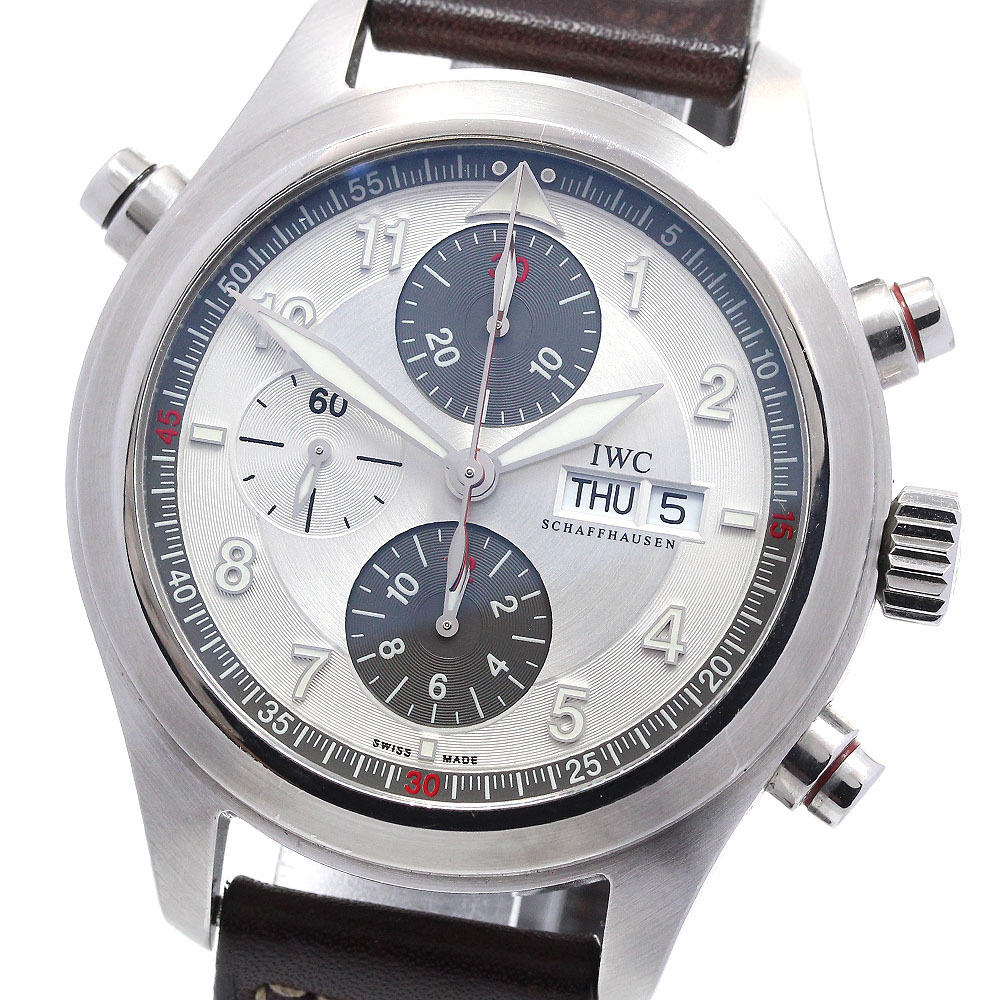 訳あり IWC SCHAFFHAUSEN IW371806 スピットファイア ダブル クロノグラフ 自動巻き メンズ _845935拍卖