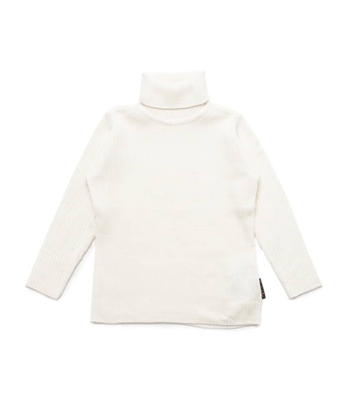 新品  HusHusH リブタートルニット オフホワイト(003) 13(130cm) 定価2189円 拍卖