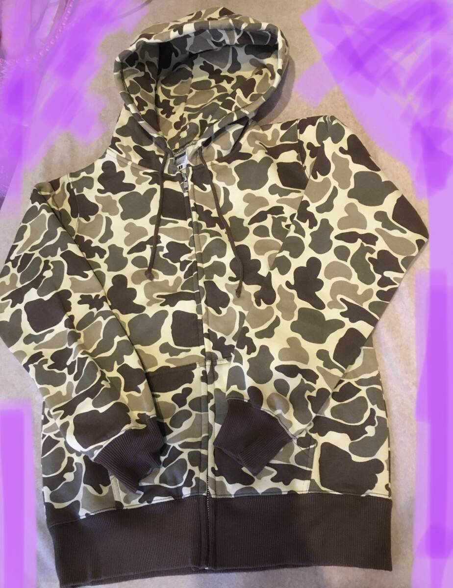 新品 パーカー ジャンバー 迷彩柄 カーキ S(150cm)拍卖