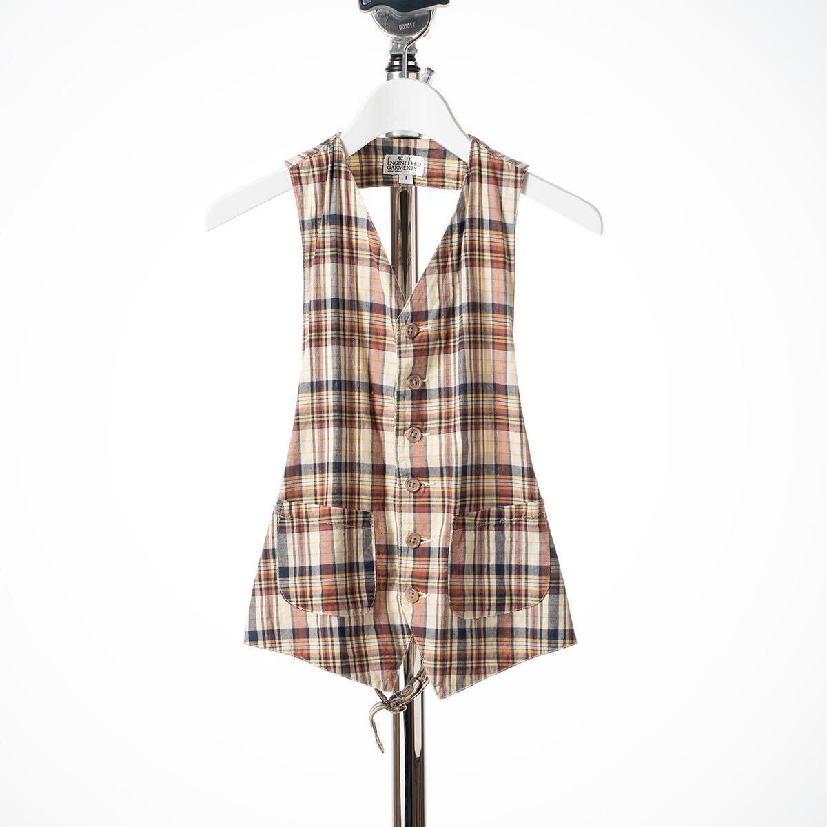 FWK Engineered Garments エンジニアードガーメンツ コットン ベスト ジレ マドラスチェック拍卖