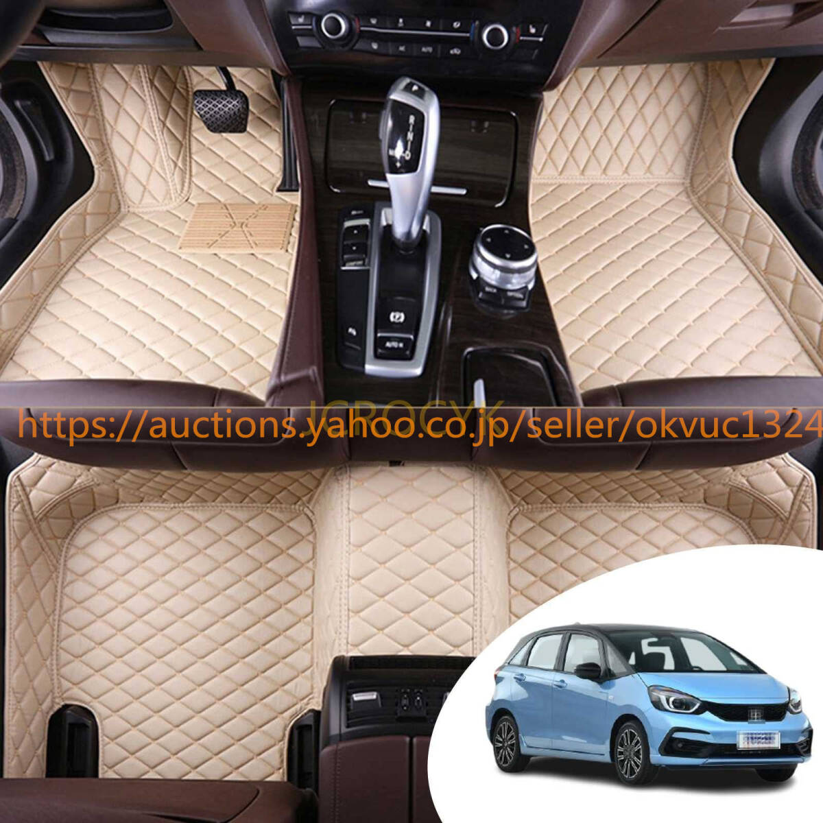 ホンダ 新型 FIT フィット4代 フロアマット PUレザーフロアマット GR1/GR2/GR3/GR4/GR5/GR6/GR7/GR8型 2020年2月-現行196871f1拍卖