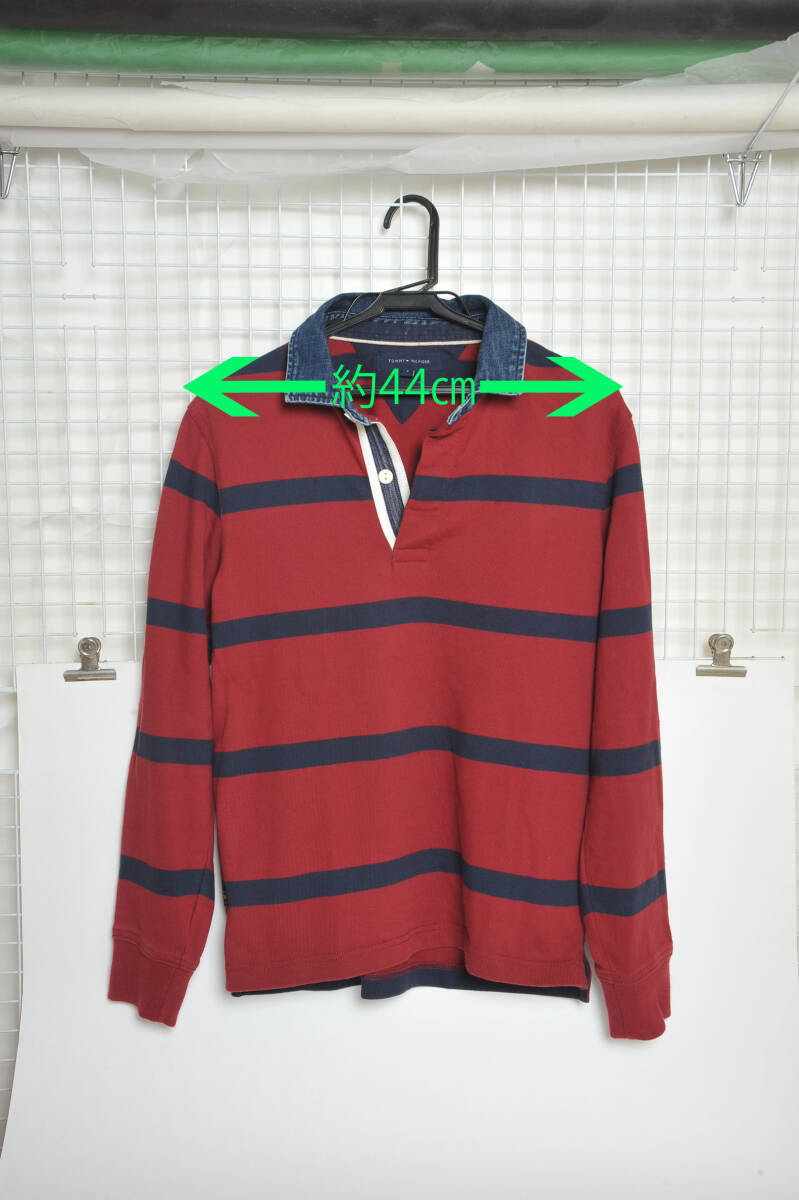 トミーヒルフィガー TOMMY HILFIGER ラガーシャツ 長袖シャツ 長袖 Sサイズ 古着拍卖