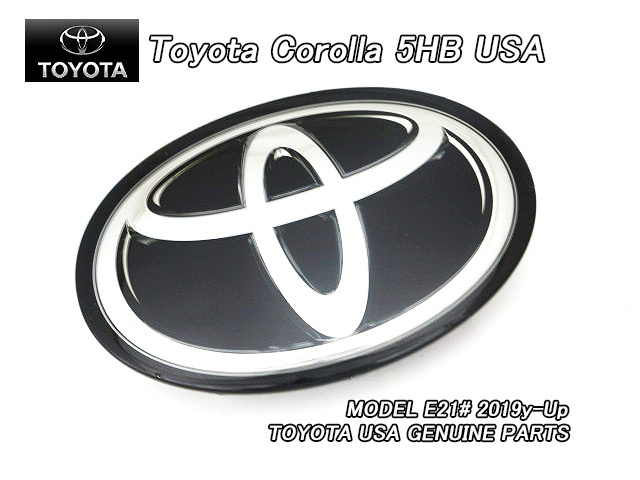カローラ.スポーツE21#/TOYOTA/トヨタCOROLLAハッチバック純正USエンブレム-フロントグリルTマーク黒/USDM北米仕様ブラック5HBシンボル拍卖