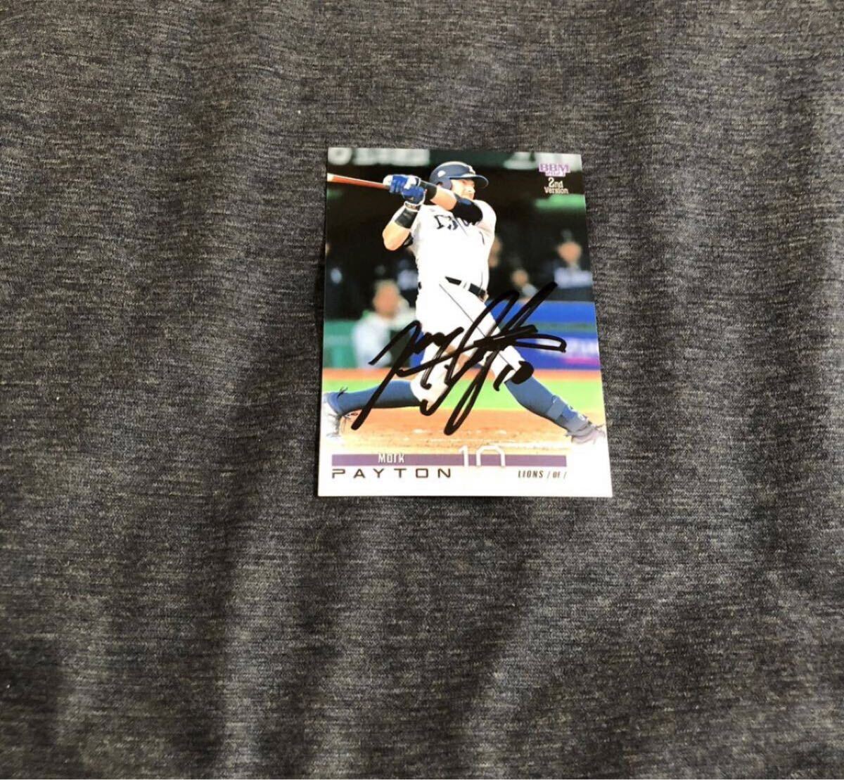 西武ライオンズ ペイトン 選手 直筆サインカード拍卖