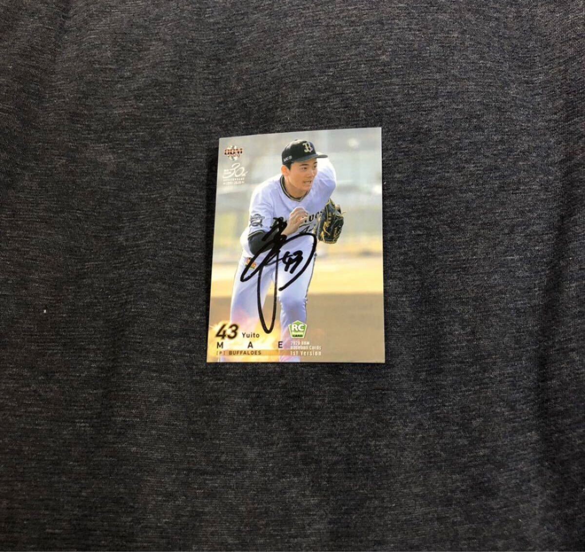 オリックスバファローズ 前   選手 直筆サインカード拍卖