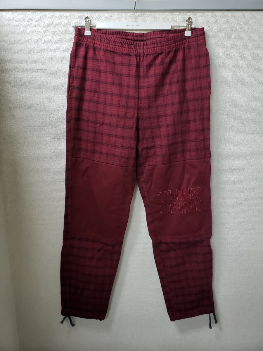 90s think pink チェックパンツ シンクピンク スケーター パウエル ゾーラック  イージーパンツ拍卖