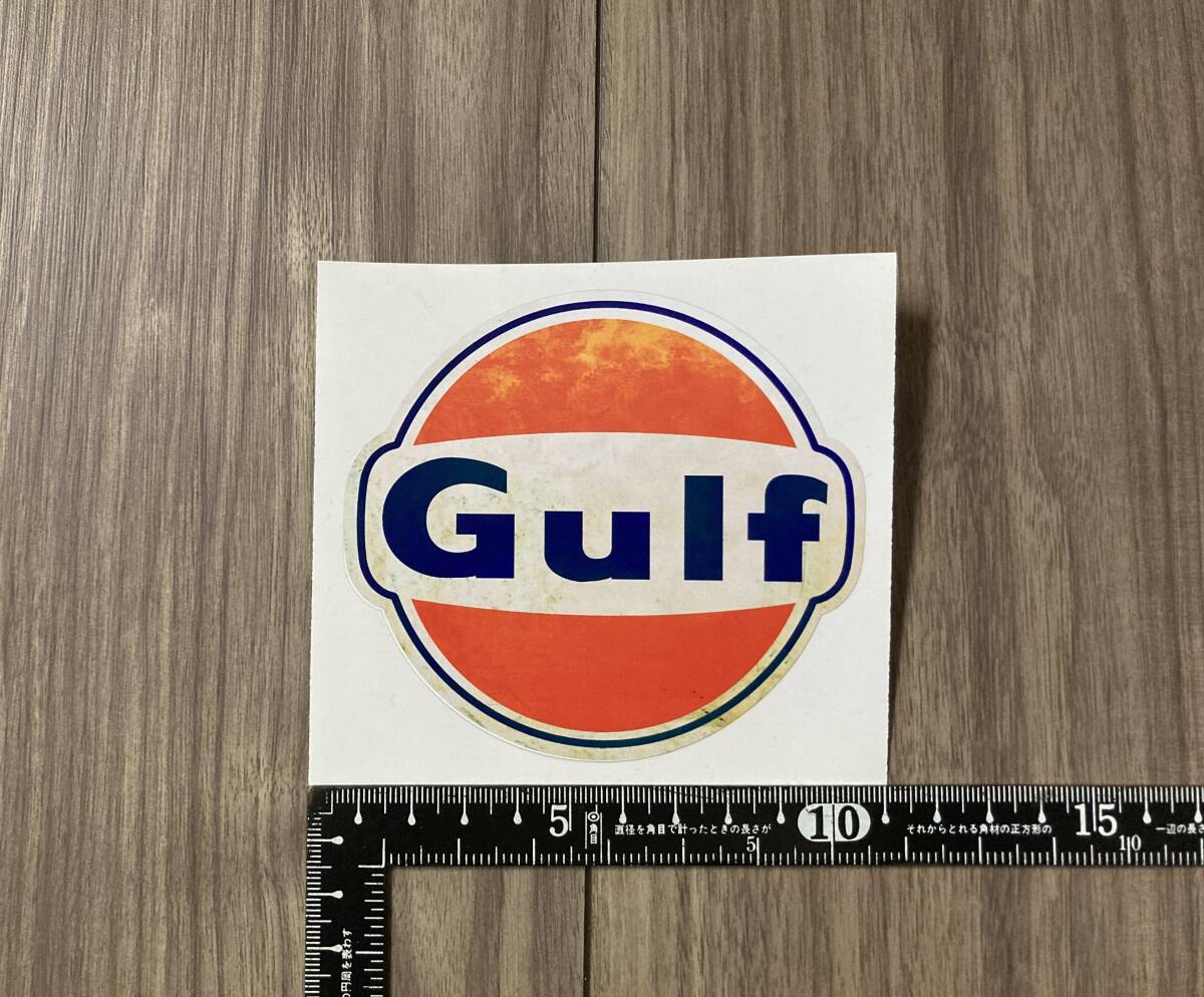 送料無料 Gulf ガルフ カッティング ステッカー 100mm x 90mm拍卖