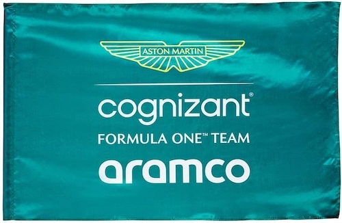 送料無料 Aston Martin Cognizant Flag 2023 アストンマーティン フラッグ ペナント グリーン拍卖