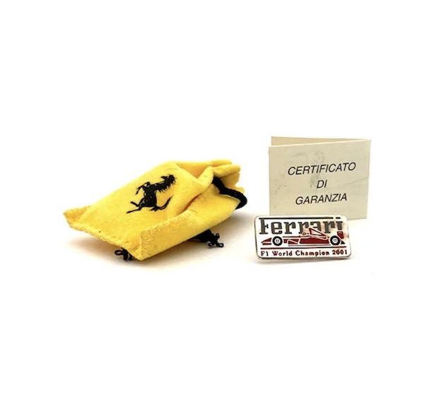 Ferrari F1 2001 World Champions Pin Badge フェラーリ ワールドチャンピオン ピンバッジ拍卖