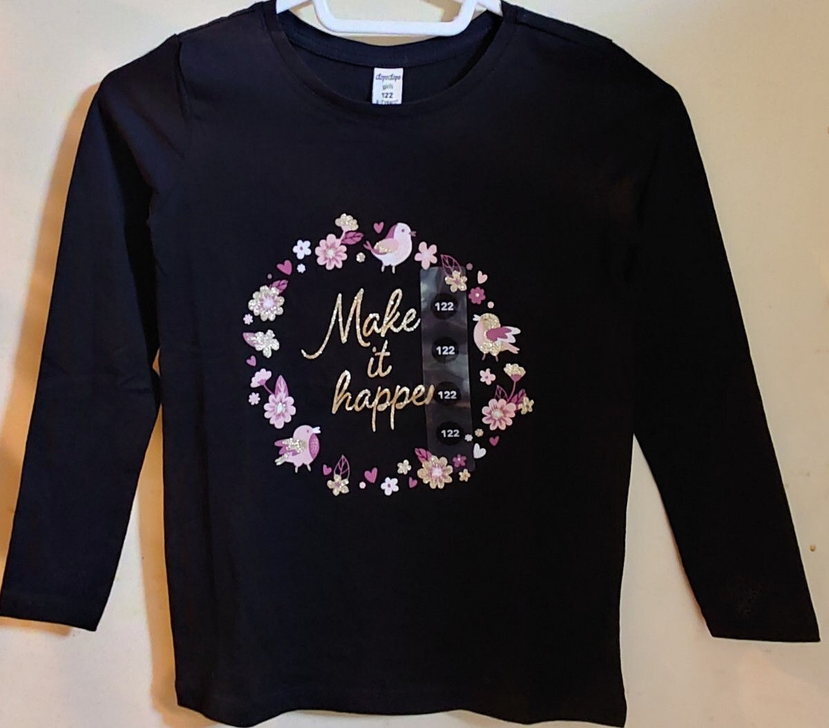 即決 dopodopo girls キッズロングスリーブTシャツ【122】新品タグ付き ロンT 長袖Tシャツ 日本未発売 海外輸入拍卖