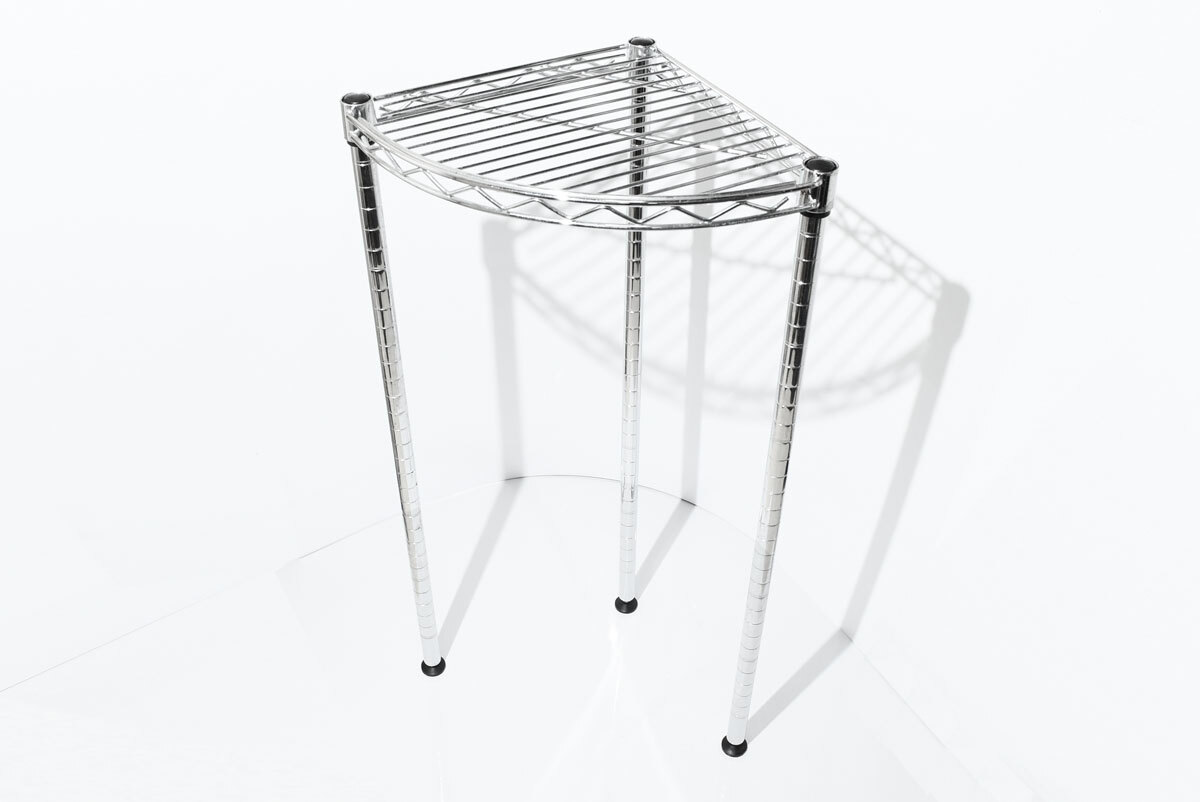 稀少 部屋の角に置く スチールラック 棚 三角コーナー ※ トイレや玄関や何処にでも拍卖