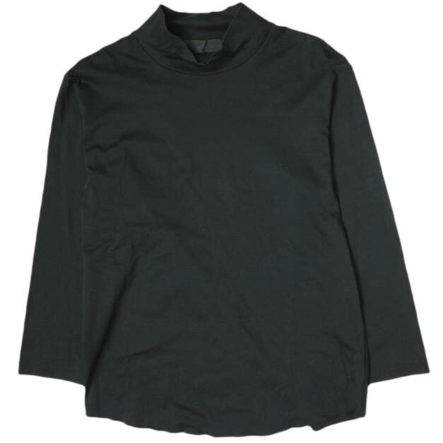 BLACK&BLUE ブラックアンドブルー 日本製 Hi-neck 3/4 Sleeve TEE ハイネック7分袖Tシャツ 126T07 2 BLACK カットソー トップス g20297拍卖