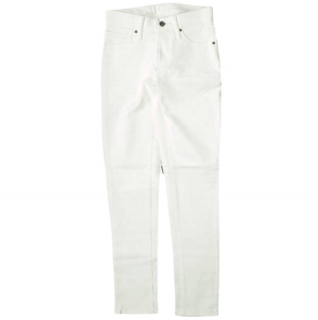 e JEANS イージーンズ 日本製 岡山児島 ストレッチテーパードホワイトデニムパンツ e-L805 22inch(00) WHITE ジップフライ ジーンズ g17560拍卖