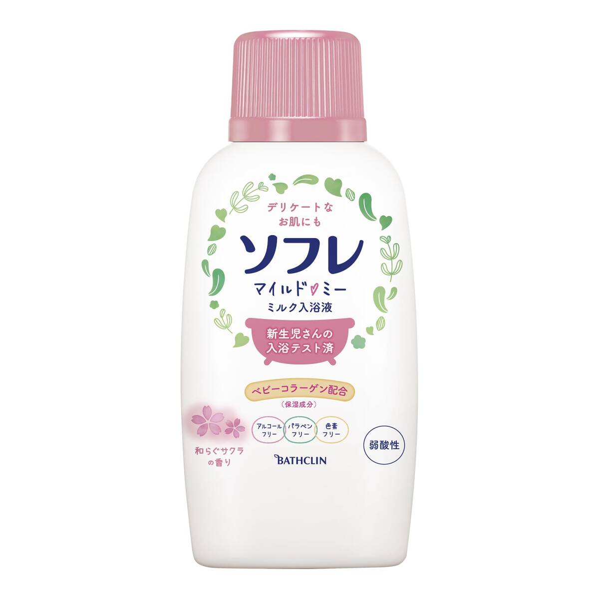 ソフレ マイルド・ミー ミルク入浴液 和らぐサクラの香り 720mL 容量720mL バスクリン 入浴剤拍卖