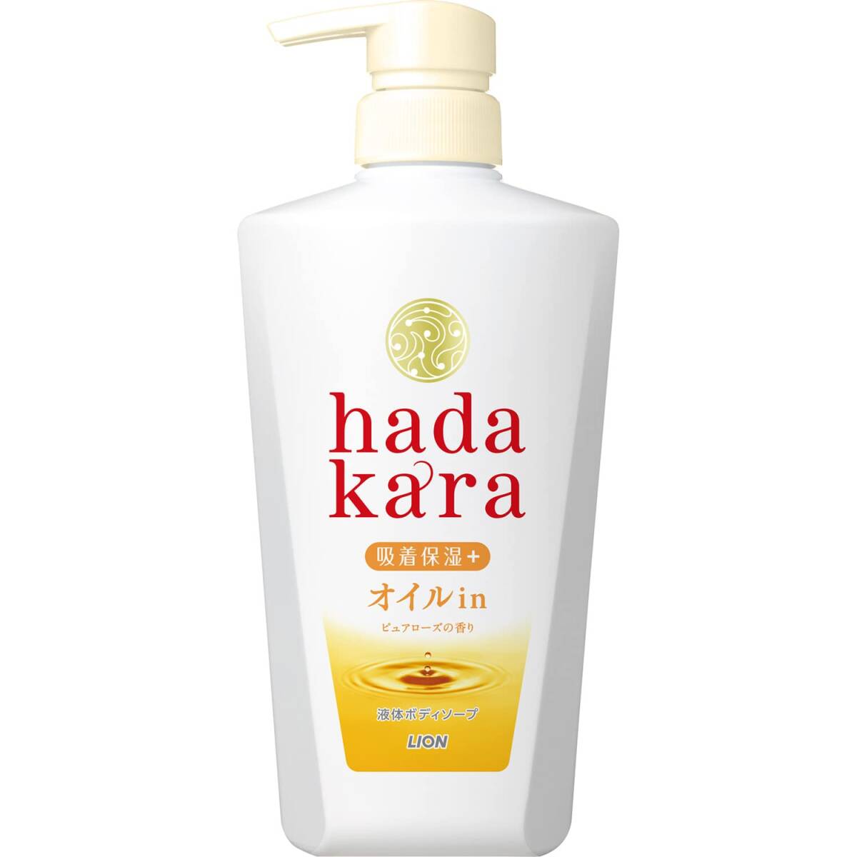 hadakaraボディソープ オイルインタイプ ピュアローズの香り 本体 480ml 容量480MLライオン拍卖