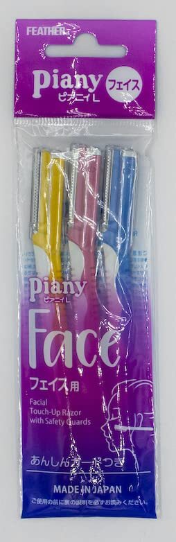 ピアニィ敏感肌フェイス用 3本容量3本 フェザー安全剃刀 女性用カミソリ拍卖