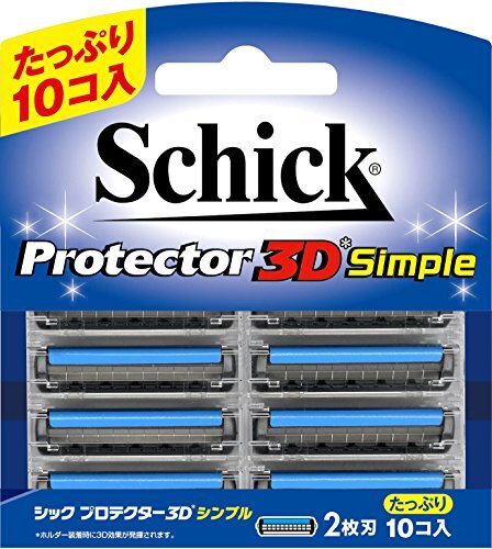 プロテクター3Dシンプル替刃(10コ入) 容量10個 シック(Schick) 男性用カミソリ拍卖