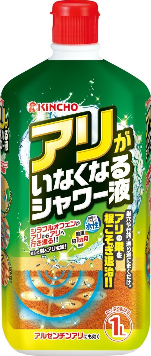 アリがいなくなるシャワー液1L 容量1L 大日本除虫菊(金鳥) 殺虫剤・アリ拍卖